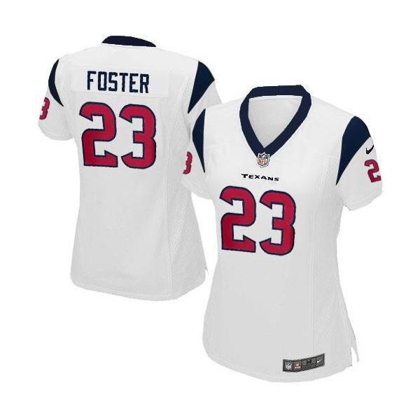 FOSTER Houston #23 Womens Football Jersey - Arian Foster Womens Football Jersey (White)_Free Shipping