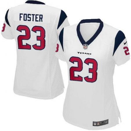 FOSTER Houston #23 Womens Football Jersey - Arian Foster Womens Football Jersey (White)_Free Shipping