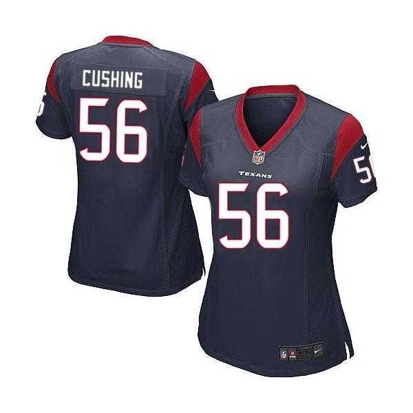 CUSHING Houston #56 Womens Football Jersey - Brian Cushing Womens Football Jersey (Blue)_Free Shipping