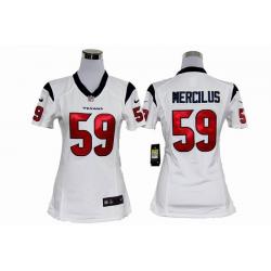 MERCILUS Houston #59 Womens Football Jersey - Whitney Mercilus Womens Football Jersey (White)_Free Shipping