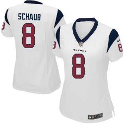 SCHAUB Houston #8 Womens Football Jersey - Matt Schaub Womens Football Jersey (White)_Free Shipping