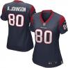 JOHNSON Houston #80 Womens Football Jersey - Andre Johnson Womens Football Jersey (Blue)_Free Shipping