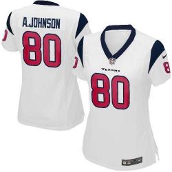 JOHNSON Houston #80 Womens Football Jersey - Andre Johnson Womens Football Jersey (White)_Free Shipping