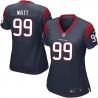 WATT Houston #99 Womens Football Jersey - J.J. Watt Womens Football Jersey (Blue)_Free Shipping