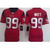 WATT Houston #99 Womens Football Jersey - J.J. Watt Womens Football Jersey (Red)_Free Shipping