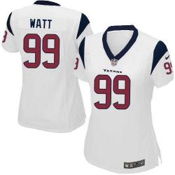 WATT Houston #99 Womens Football Jersey - J.J. Watt Womens Football Jersey (White)_Free Shipping