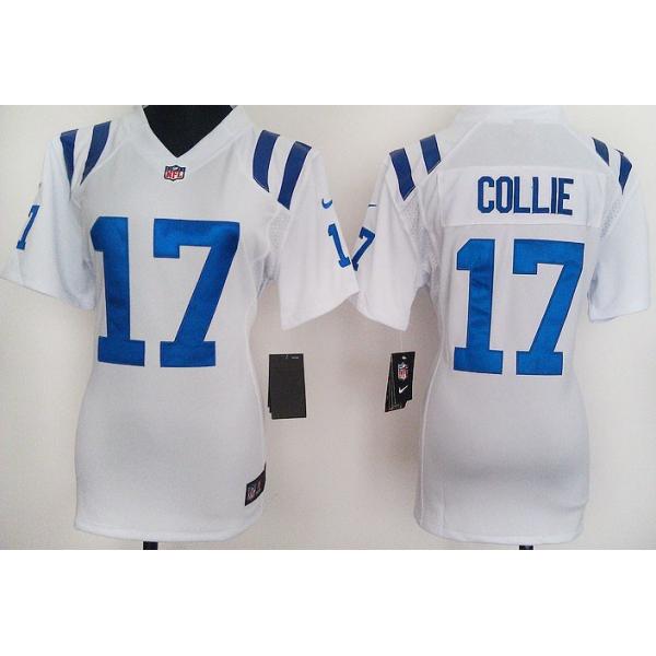 COLLIE Indianapolis #17 Womens Football Jersey - Austin Collie Womens Football Jersey (White)_Free Shipping