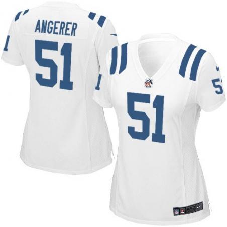 ANGERER Indianapolis #51 Womens Football Jersey - Pat Angerer Womens Football Jersey (White)_Free Shipping