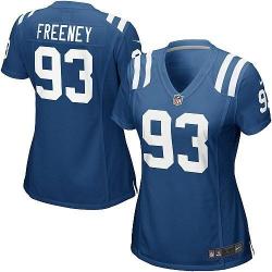 FREENEY Indianapolis #93 Womens Football Jersey - Dwight Freeney Womens Football Jersey (Blue)_Free Shipping