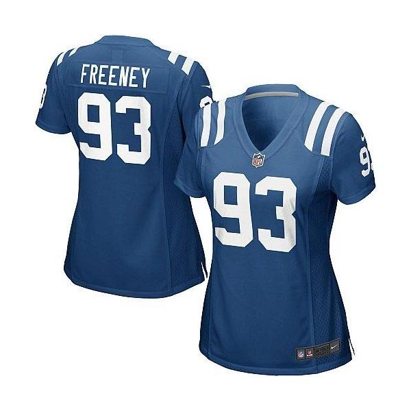 FREENEY Indianapolis #93 Womens Football Jersey - Dwight Freeney Womens Football Jersey (Blue)_Free Shipping