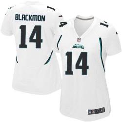 BLACKMON Jacksonville #14 Womens Football Jersey - Justin Blackmon Womens Football Jersey (White)_Free Shipping