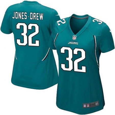 JONES-DREW Jacksonville #32 Womens Football Jersey - Maurice Jones-Drew Womens Football Jersey (Green)_Free Shipping