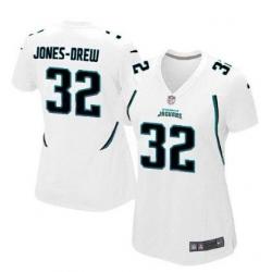 JONES-DREW Jacksonville #32 Womens Football Jersey - Maurice Jones-Drew Womens Football Jersey (White)_Free Shipping