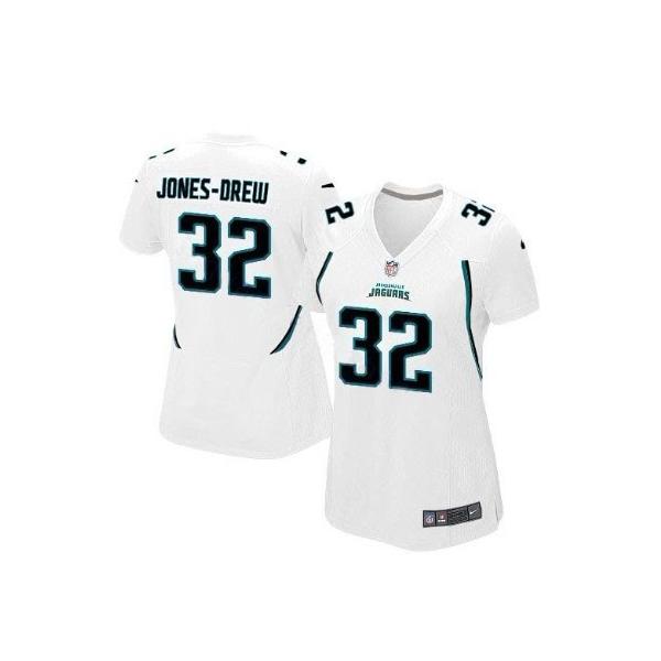 JONES-DREW Jacksonville #32 Womens Football Jersey - Maurice Jones-Drew Womens Football Jersey (White)_Free Shipping