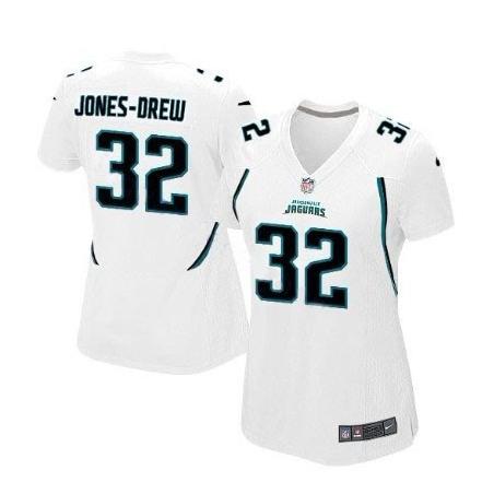 JONES-DREW Jacksonville #32 Womens Football Jersey - Maurice Jones-Drew Womens Football Jersey (White)_Free Shipping