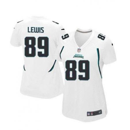 LEWIS Jacksonville #89 Womens Football Jersey - Marcedes Lewis Womens Football Jersey (White)_Free Shipping