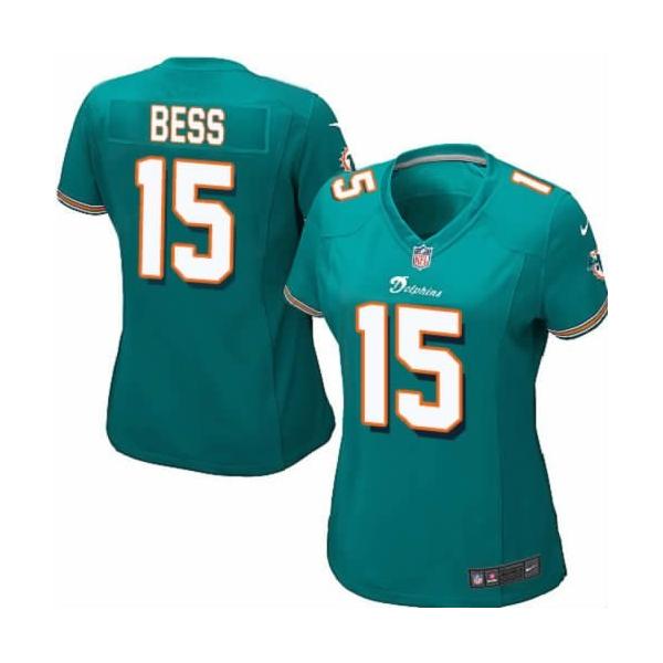 BESS Miami #15 Womens Football Jersey - Davone Bess Womens Football Jersey (Green)_Free Shipping