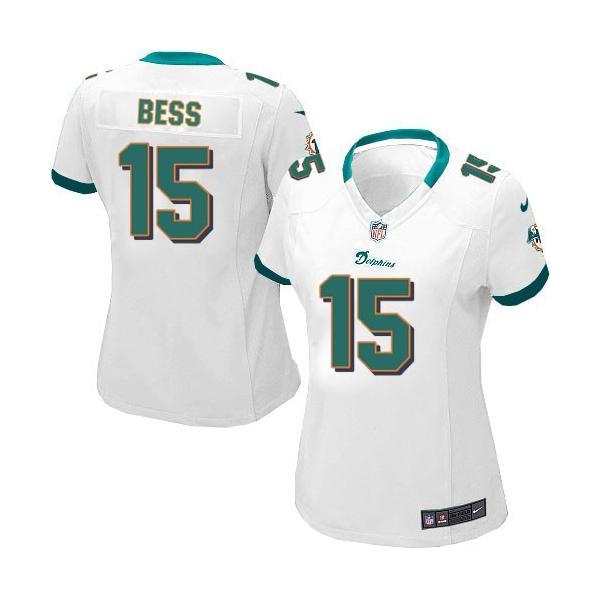 BESS Miami #15 Womens Football Jersey - Davone Bess Womens Football Jersey (White)_Free Shipping