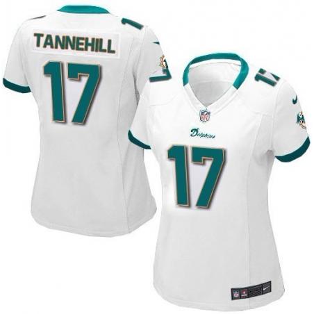 TANNEHILL Miami #17 Womens Football Jersey - Ryan Tannehill Womens Football Jersey (White)_Free Shipping