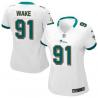 WAKE Miami #91 Womens Football Jersey - Cameron Wake Womens Football Jersey (White)_Free Shipping