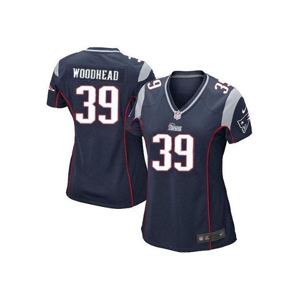 WOODHEAD New England #39 Womens Football Jersey - Danny Woodhead Womens Football Jersey (Blue)_Free Shipping