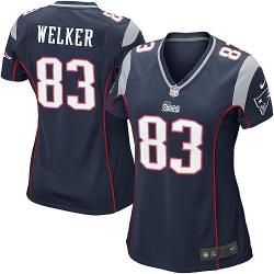 WELKER New England #83 Womens Football Jersey - Wes Welker Womens Football Jersey (Blue)_Free Shipping