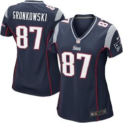 GRONKOWSKI New England #87 Womens Football Jersey - Rob Gronkowski Womens Football Jersey (Blue)_Free Shipping