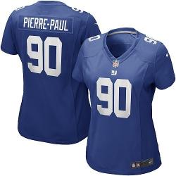 PIERRE-PAUL NY-Giant #90 Womens Football Jersey - Jason Pierre-Paul Womens Football Jersey (Blue)_Free Shipping