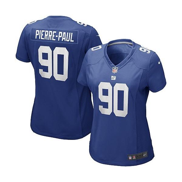 PIERRE-PAUL NY-Giant #90 Womens Football Jersey - Jason Pierre-Paul Womens Football Jersey (Blue)_Free Shipping