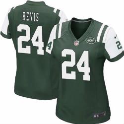 REVIS NY-Jet #24 Womens Football Jersey - Darrelle Revis Womens Football Jersey (Green)_Free Shipping