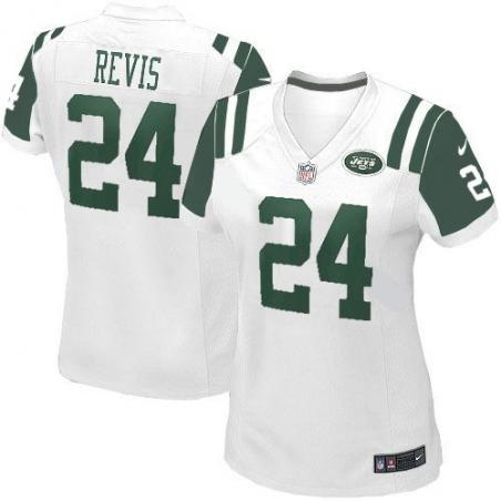 REVIS NY-Jet #24 Womens Football Jersey - Darrelle Revis Womens Football Jersey (White)_Free Shipping