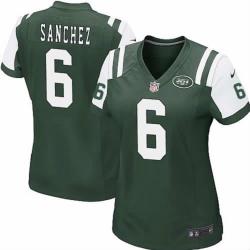 SANCHEZ NY-Jet #6 Womens Football Jersey - Mark Sanchez Womens Football Jersey (Green)_Free Shipping