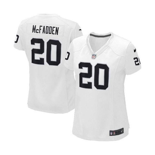 MCFADDEN Oakland #20 Womens Football Jersey - Darren McFadden Womens Football Jersey (White)_Free Shipping