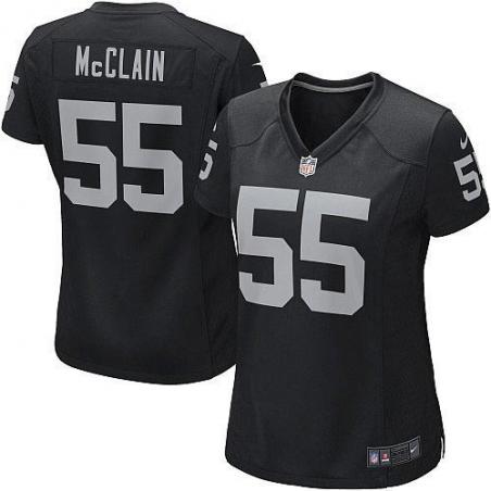 MCCLAIN Oakland #55 Womens Football Jersey - Rolando McClain Womens Football Jersey (Black)_Free Shipping