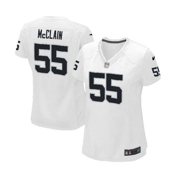 MCCLAIN Oakland #55 Womens Football Jersey - Rolando McClain Womens Football Jersey (White)_Free Shipping