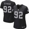 SEYMOUR Oakland #92 Womens Football Jersey - Richard Seymour Womens Football Jersey (Black)_Free Shipping