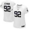 SEYMOUR Oakland #92 Womens Football Jersey - Richard Seymour Womens Football Jersey (White)_Free Shipping