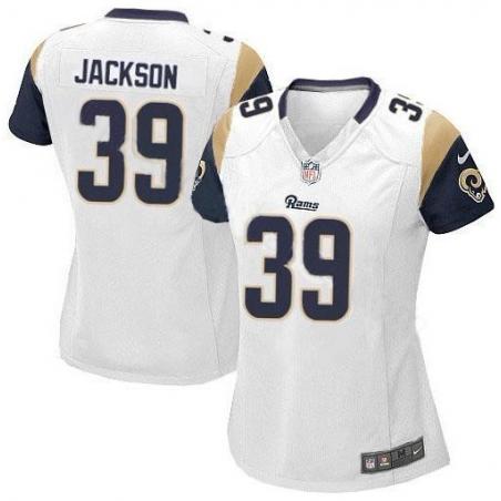 JACKSON St Louis #39 Womens Football Jersey - Steven Jackson Womens Football Jersey (White)_Free Shipping