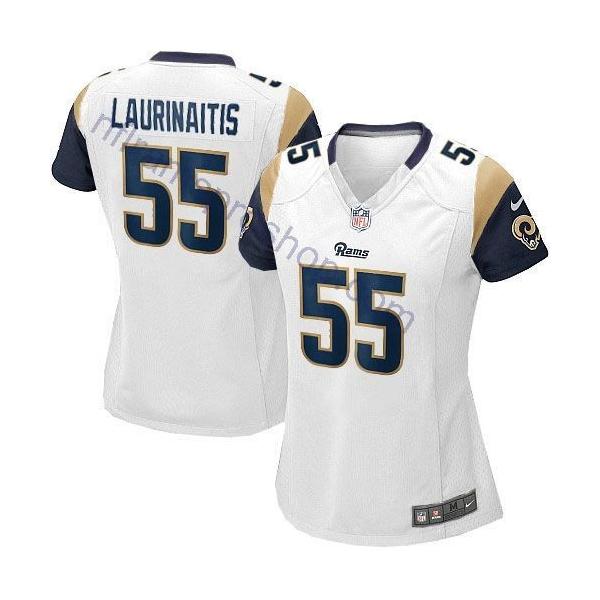 LAURINAITIS St Louis #55 Womens Football Jersey - James Laurinaitis Womens Football Jersey (White)_Free Shipping