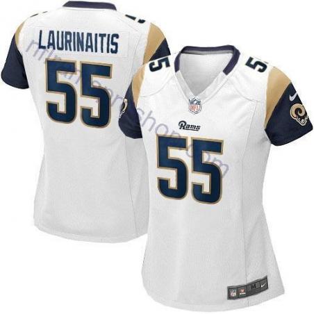 LAURINAITIS St Louis #55 Womens Football Jersey - James Laurinaitis Womens Football Jersey (White)_Free Shipping