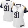 LONG St Louis #91 Womens Football Jersey - Chris Long Womens Football Jersey (White)_Free Shipping