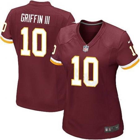 GRIFFIN III Washington #10 Womens Football Jersey - Robert Griffin III/RG3 Womens Football Jersey (Red)_Free Shipping