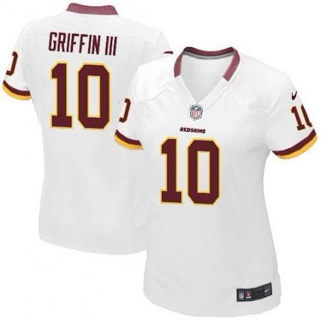 GRIFFIN III Washington #10 Womens Football Jersey - Robert Griffin III/RG3 Womens Football Jersey (White)_Free Shipping