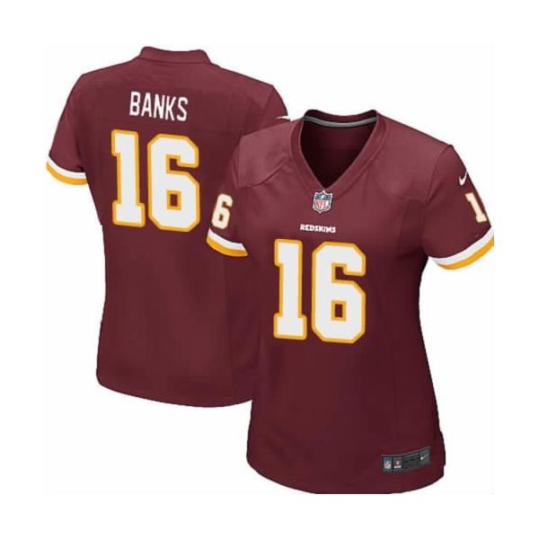 BANKS Washington #16 Womens Football Jersey - Brandon Banks Womens Football Jersey (Red)_Free Shipping