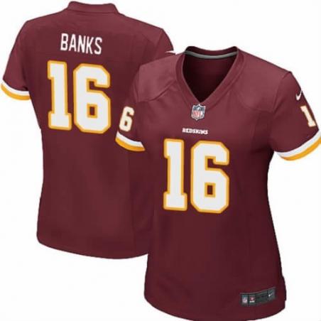 BANKS Washington #16 Womens Football Jersey - Brandon Banks Womens Football Jersey (Red)_Free Shipping