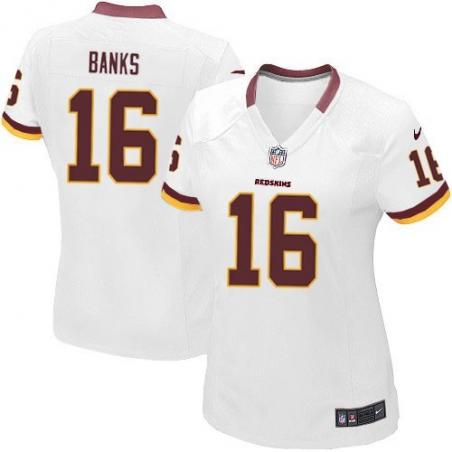 BANKS Washington #16 Womens Football Jersey - Brandon Banks Womens Football Jersey (White)_Free Shipping