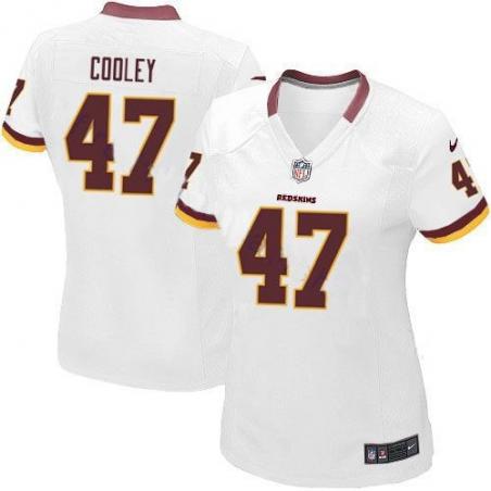 COOLEY Washington #47 Womens Football Jersey - Chris Cooley Womens Football Jersey (White)_Free Shipping