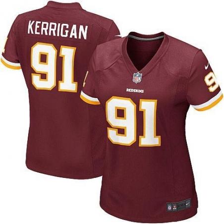 KERRIGAN Washington #91 Womens Football Jersey - Ryan Kerrigan Womens Football Jersey (Red)_Free Shipping