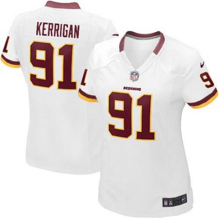 KERRIGAN Washington #91 Womens Football Jersey - Ryan Kerrigan Womens Football Jersey (White)_Free Shipping