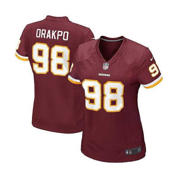 ORAKPO Washington #98 Womens Football Jersey - Brian Orakpo Womens Football Jersey (Red)_Free Shipping